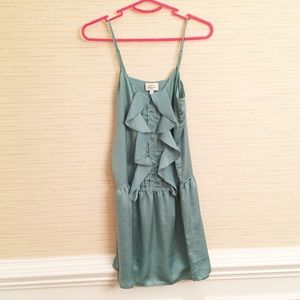 Green/blue slip dress